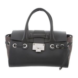 Jimmy Choo Charcoal Suede&Leather Rosalie Satchel